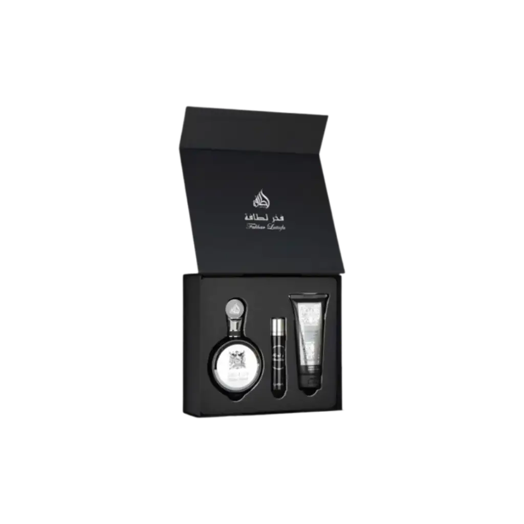 KIT LATTAFA FAKHAR BLACK 3PZS 