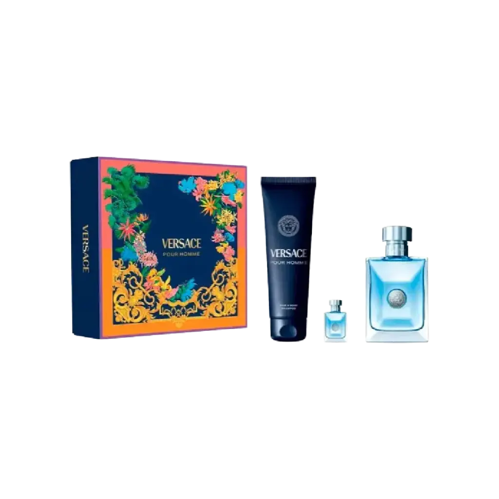 KIT VERSACE POUR HOMME EDT 100ML + BODY SHAMPOO + 5ML