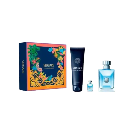 [KIT VERSACE POUR HOMME EDT] KIT VERSACE POUR HOMME EDT 100ML + BODY SHAMPOO + 5ML