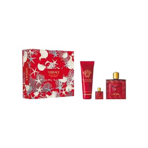 [KIT VERSACE EROS FLAME EDP] KIT VERSACE EROS FLAME EDP 100ML + GEL + 5ML